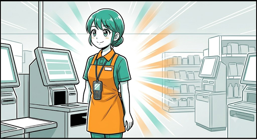 正しい姿勢で軽やかに働くアテンダント