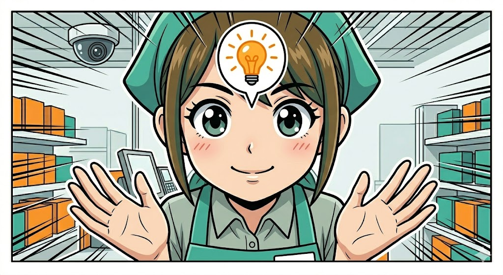 手元をオープンにするコツに気づいて閃く店員